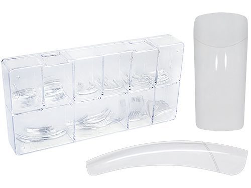 250 clear plastic nail tips box with large well area